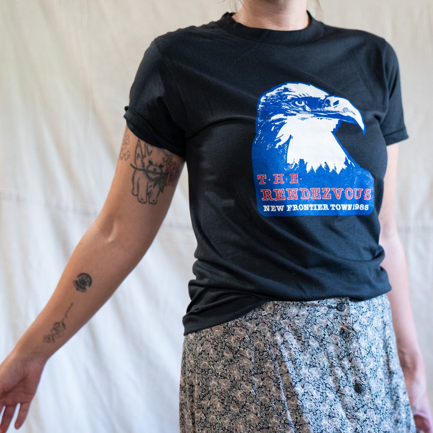 deadstock 1980s vintage harley rendezvous t-shirt / single stitch