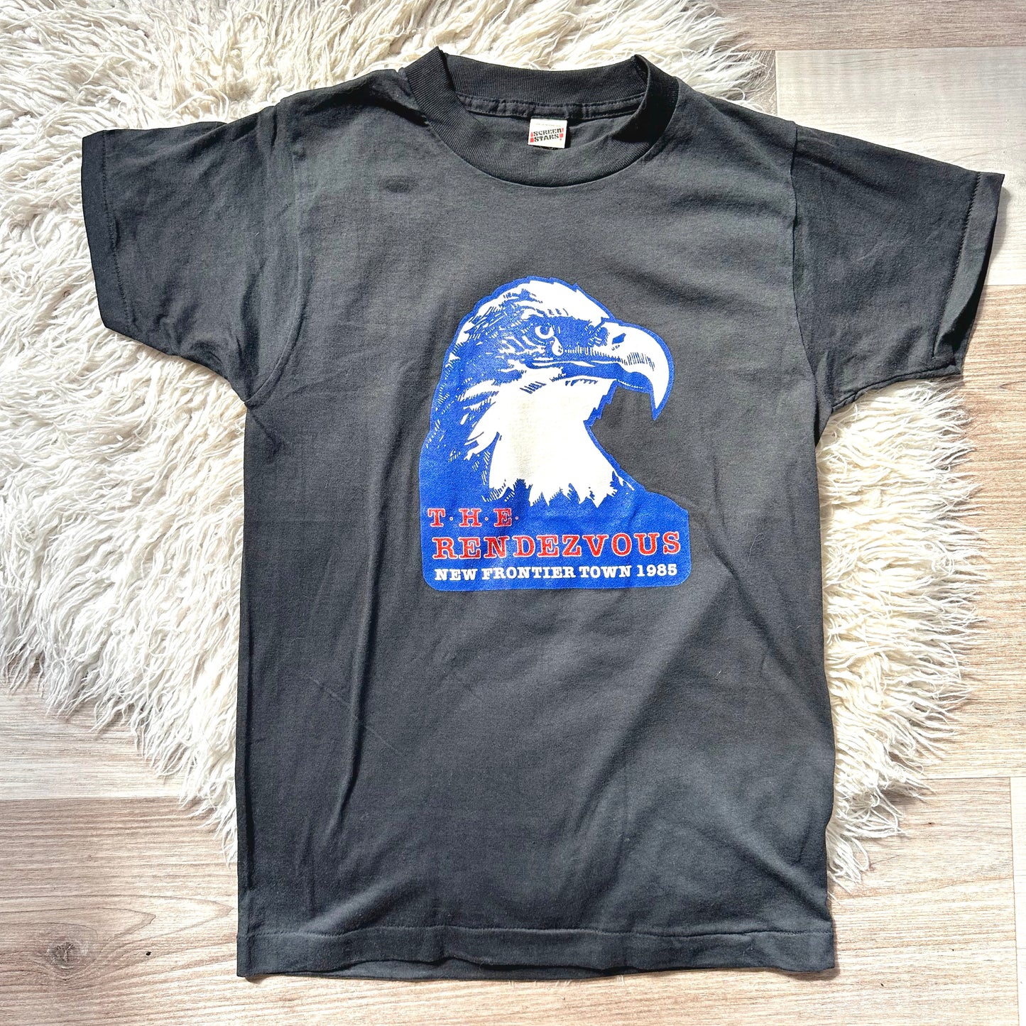 deadstock 1980s vintage harley rendezvous t-shirt / single stitch