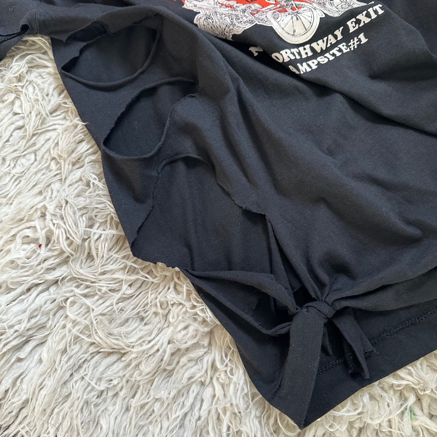 deadstock 1980s vintage harley rendezvous distressed DIY t-shirt / single stitch