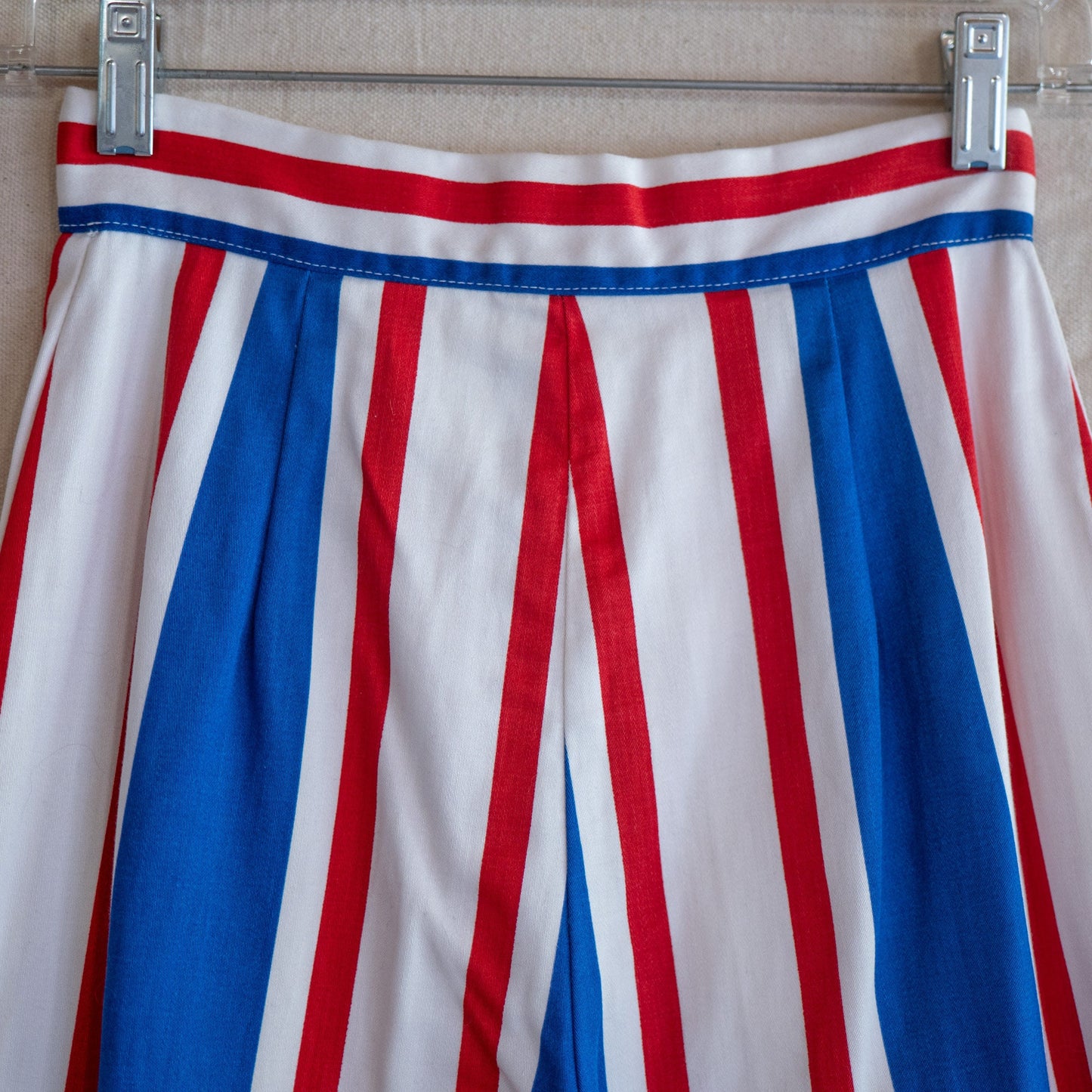 BOBBIE BROOKS vintage 60s red white & blue striped wide leg high waisted pants