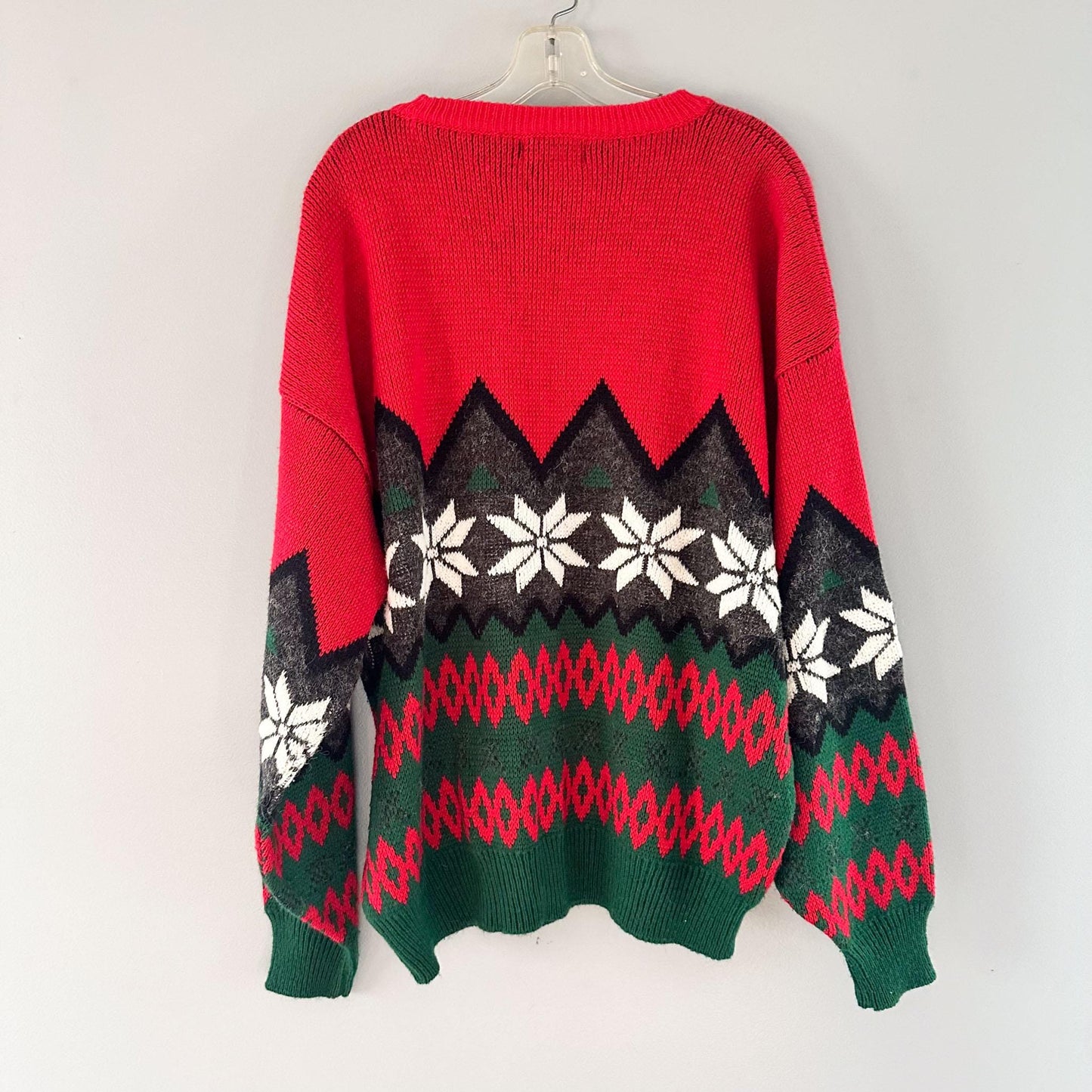 vintage 80s festive wool blend holiday sweater