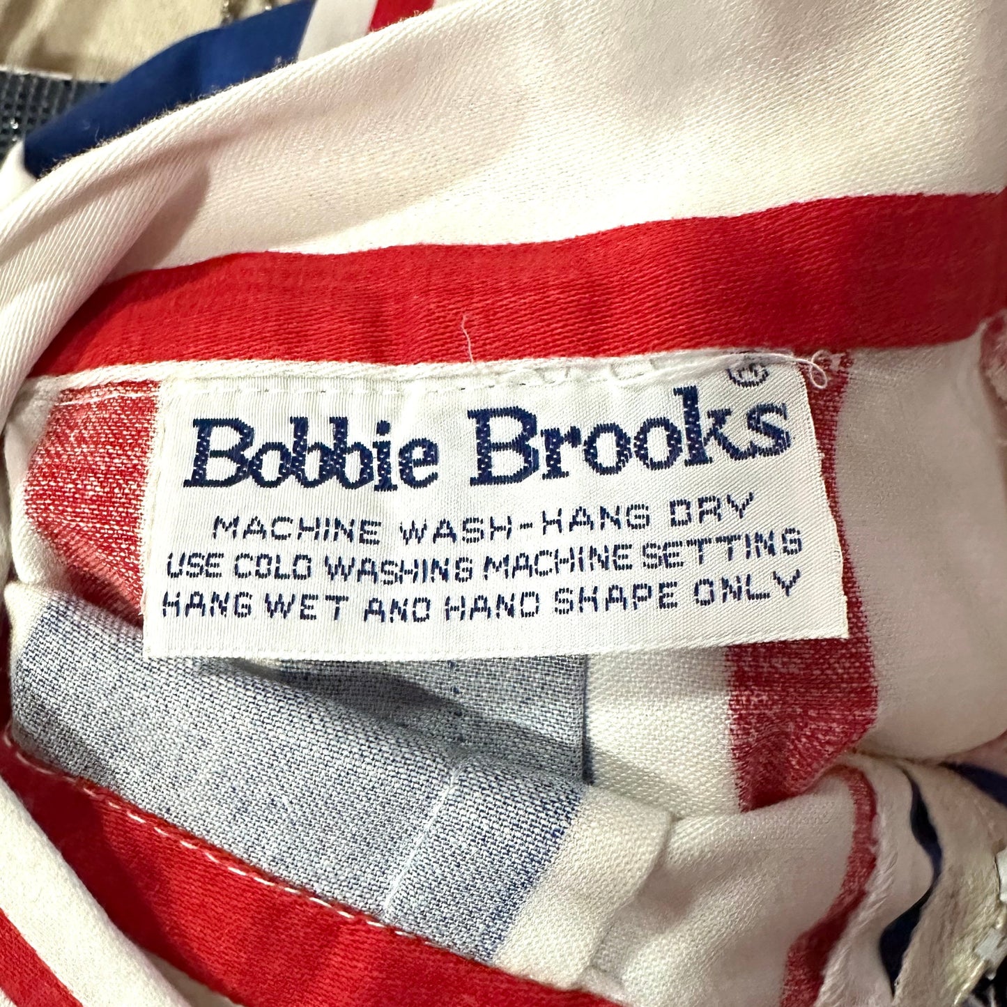 BOBBIE BROOKS vintage 60s red white & blue striped wide leg high waisted pants