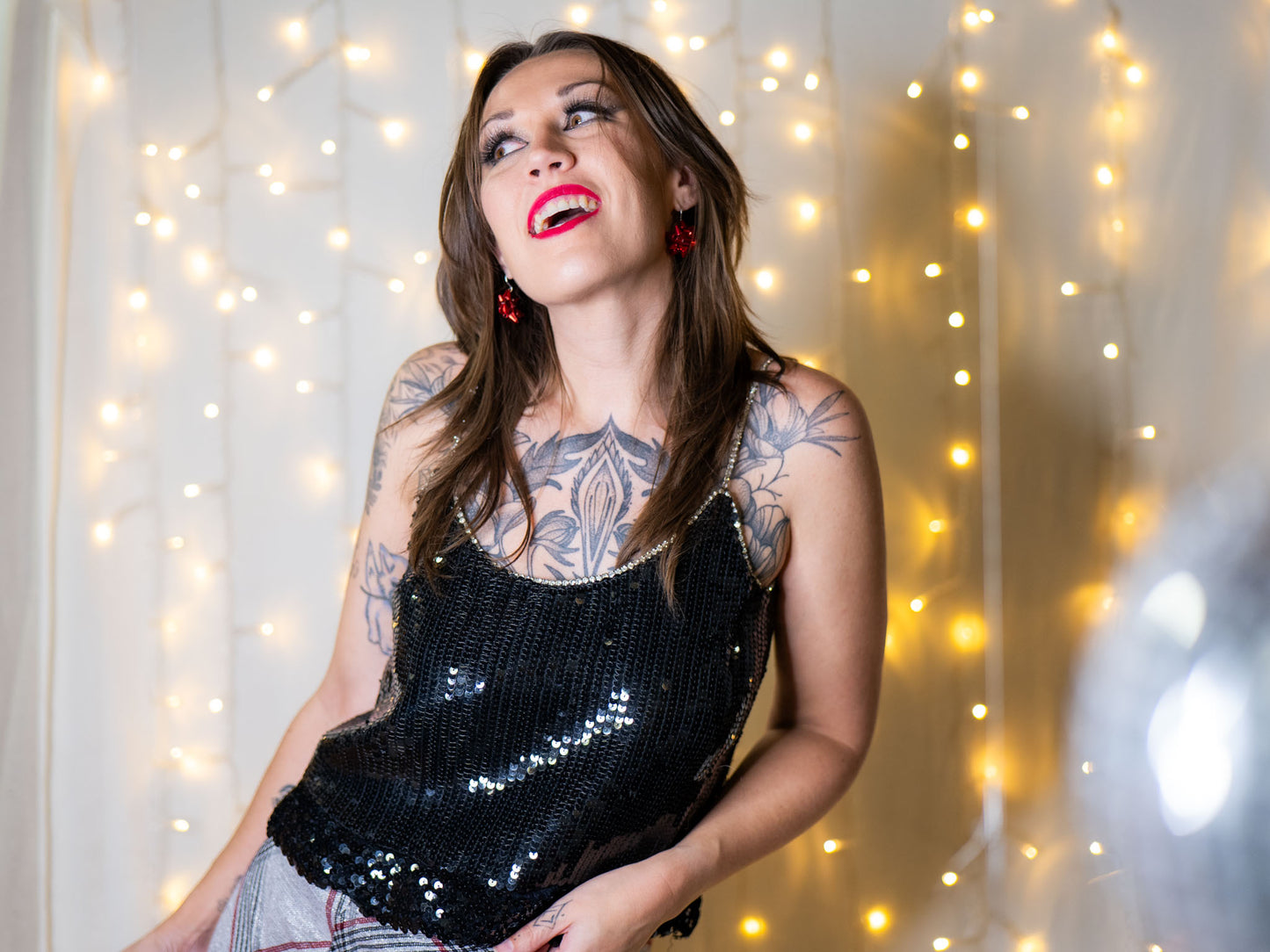 sparkly vintage 60s rhinestone sequin crop tank top