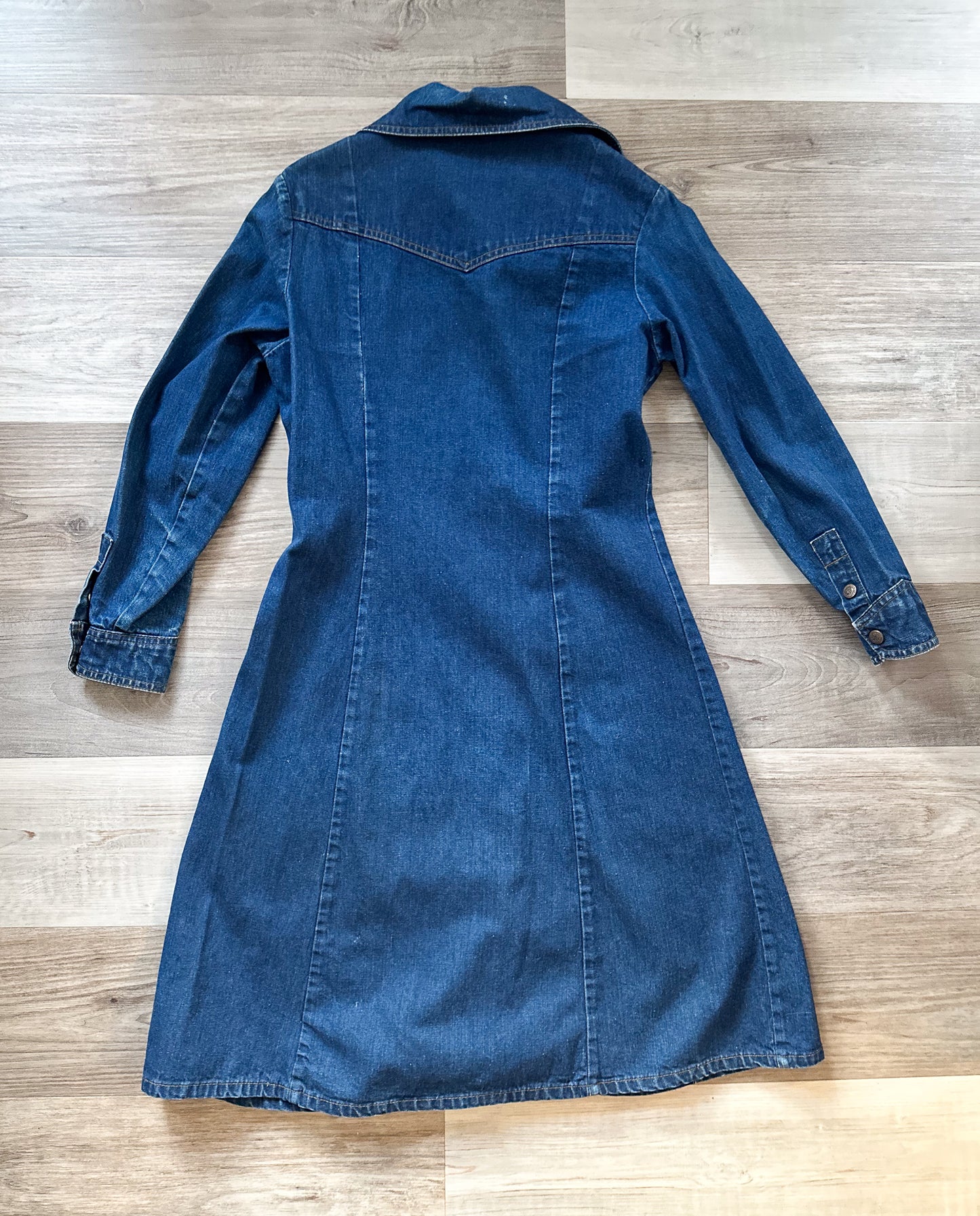 vintage 70s landlubber denim dress