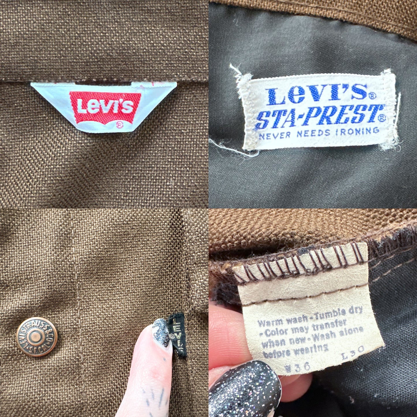 vintage 1970s levi's blazer and flare pants 2pc suit