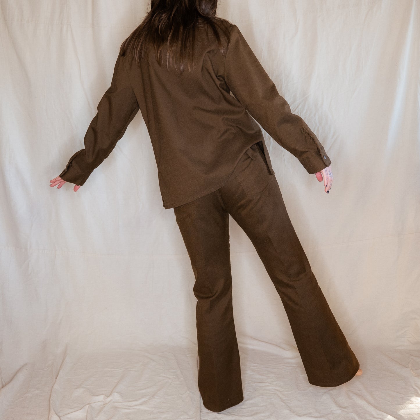 vintage 1970s levi's blazer and flare pants 2pc suit