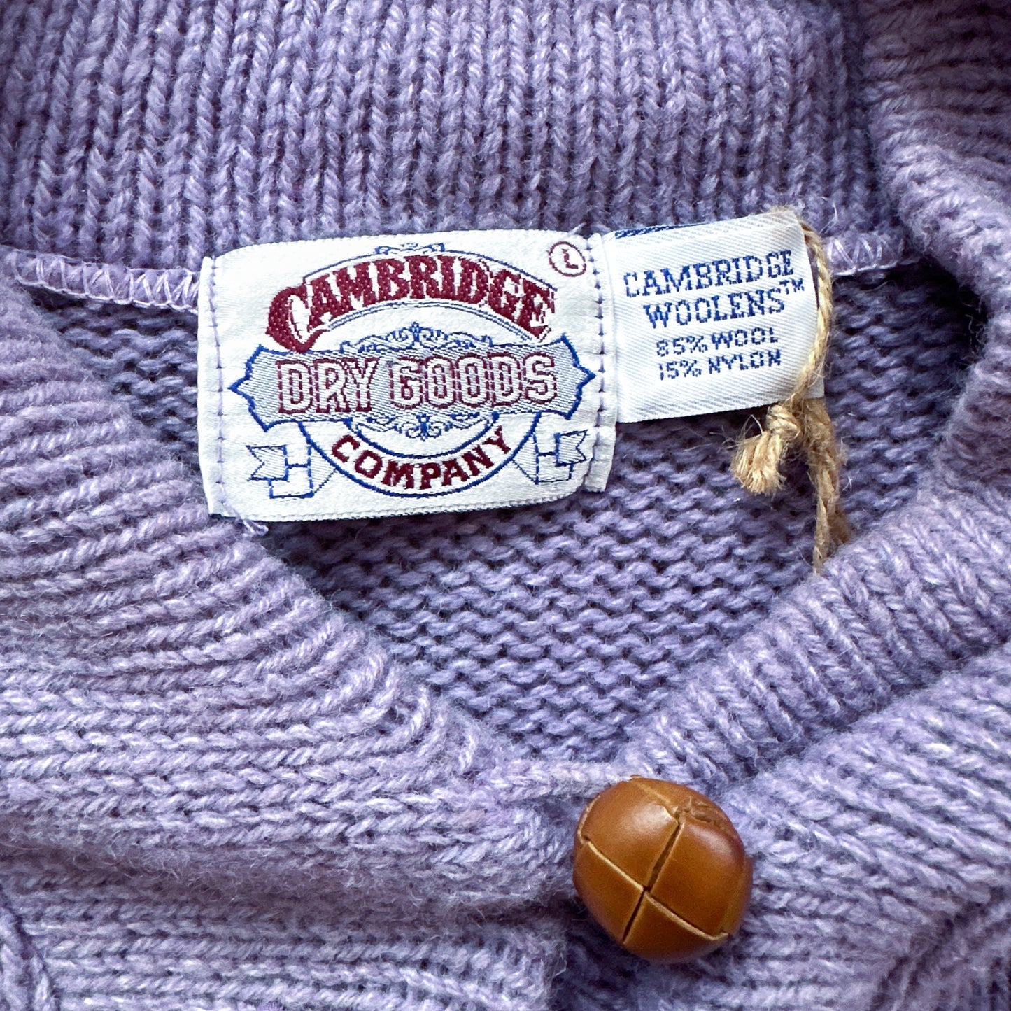 vintage 70s purple wool sweater with elbow pads
