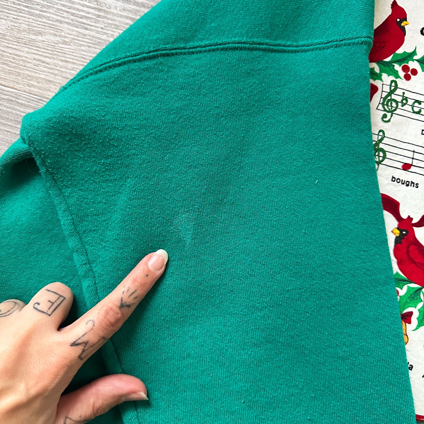 vintage 80s deck the halls pullover sweatshirt