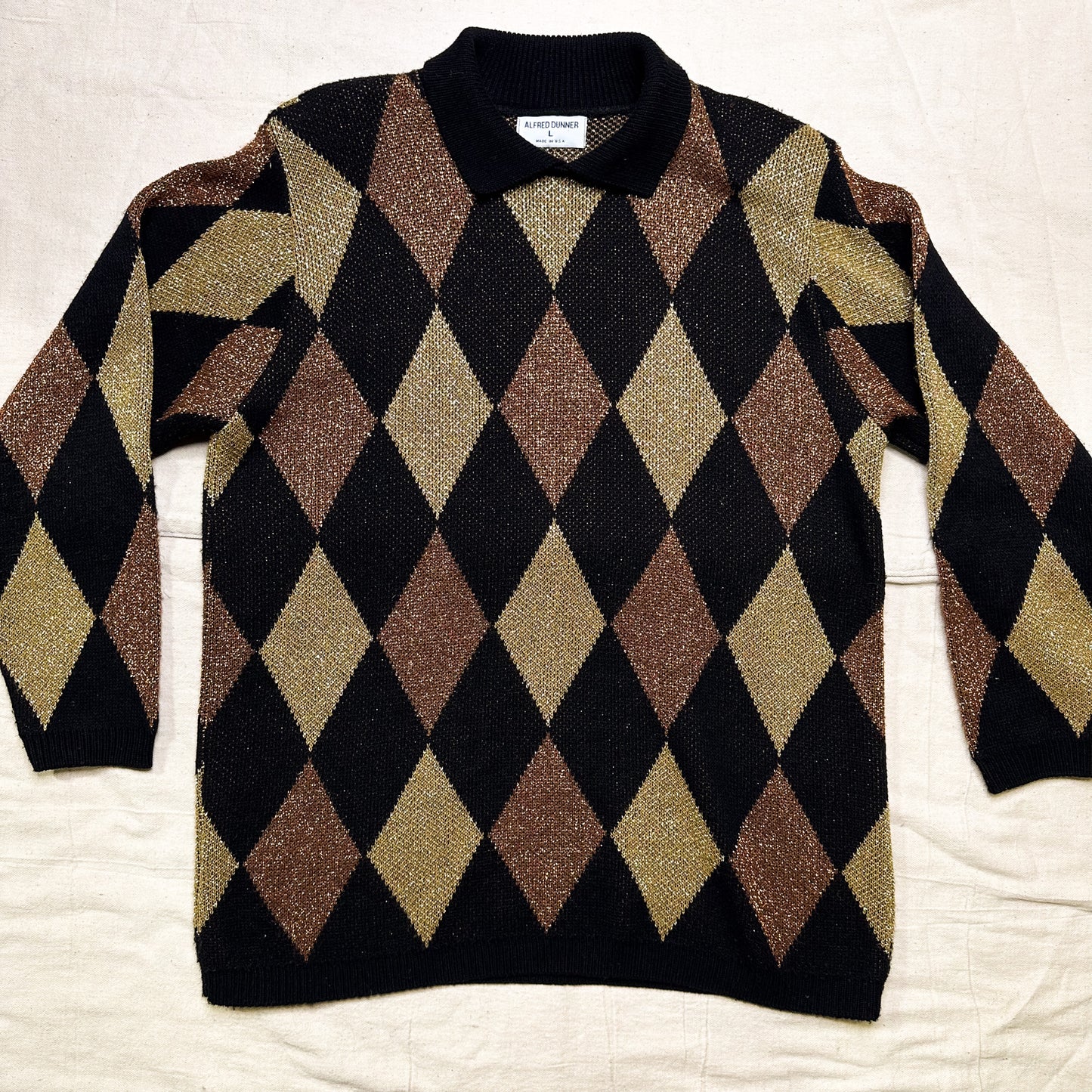 DIAMOND DOG vintage 80s gold glittery lurex sweater