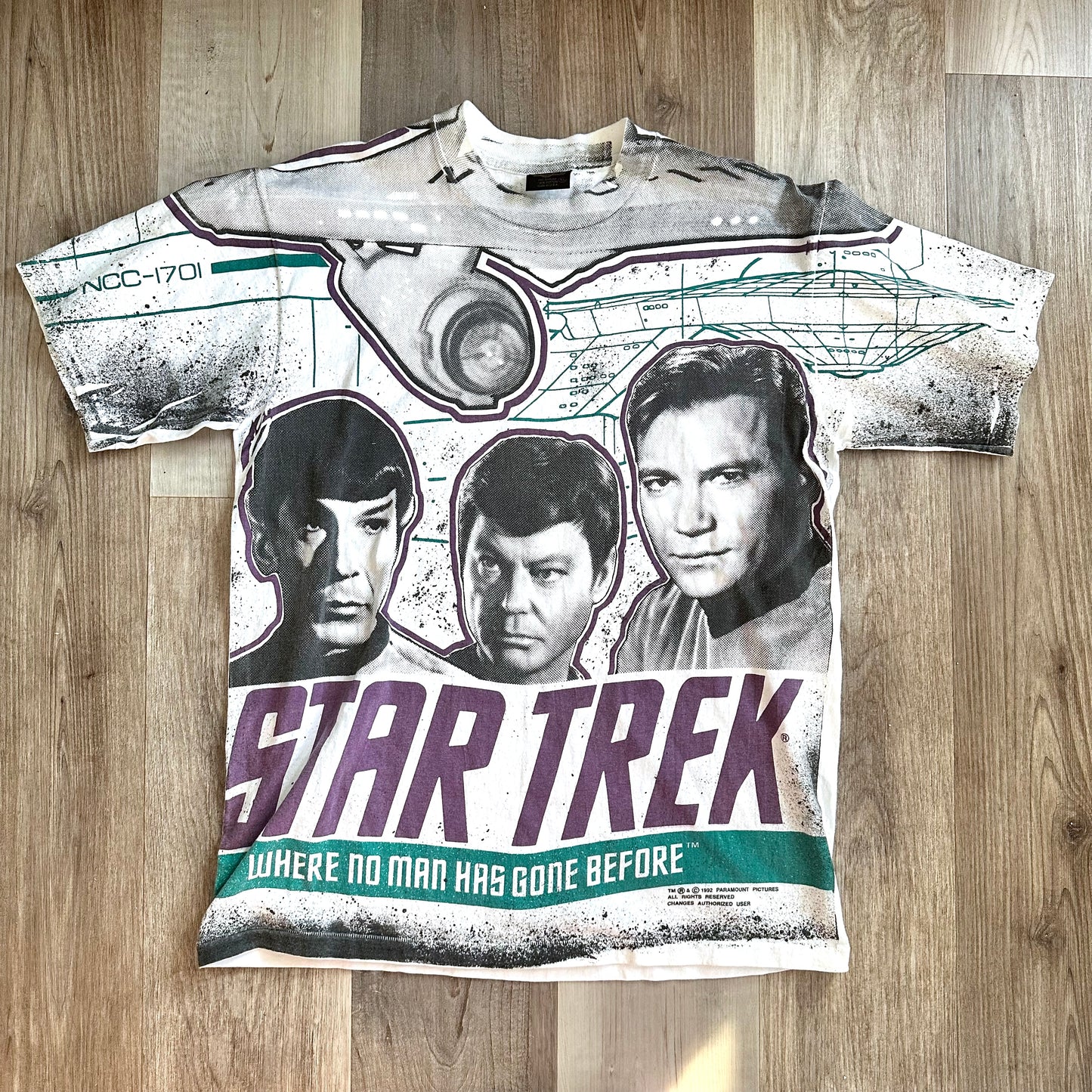 1992 star trek vintage t-shirt / paramount pictures