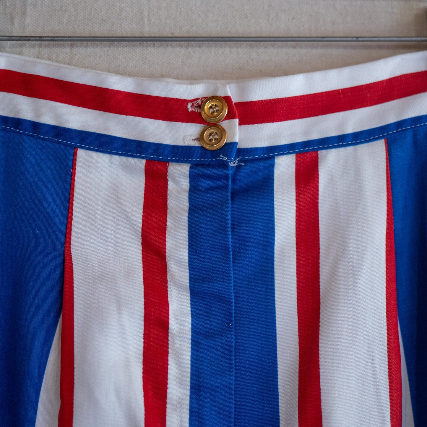 BOBBIE BROOKS vintage 60s red white & blue striped wide leg high waisted pants