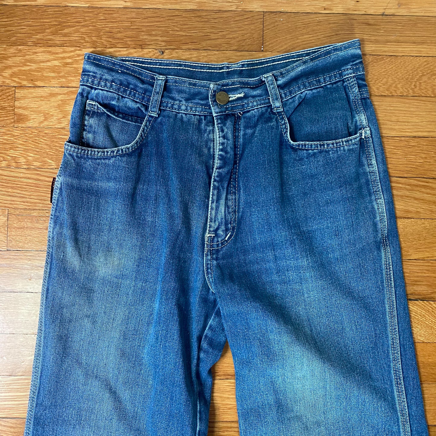 BLACK STALLION vintage 70s straight leg denim jeans / 29" waist