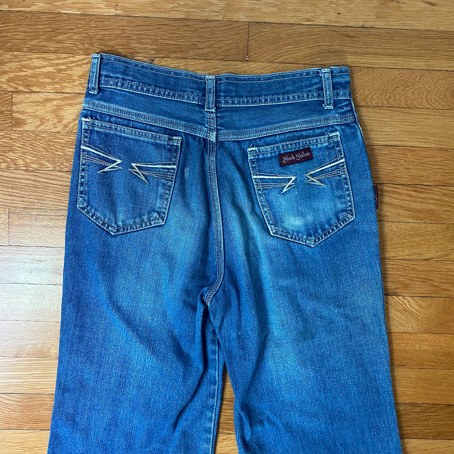 BLACK STALLION vintage 70s straight leg denim jeans / 29" waist