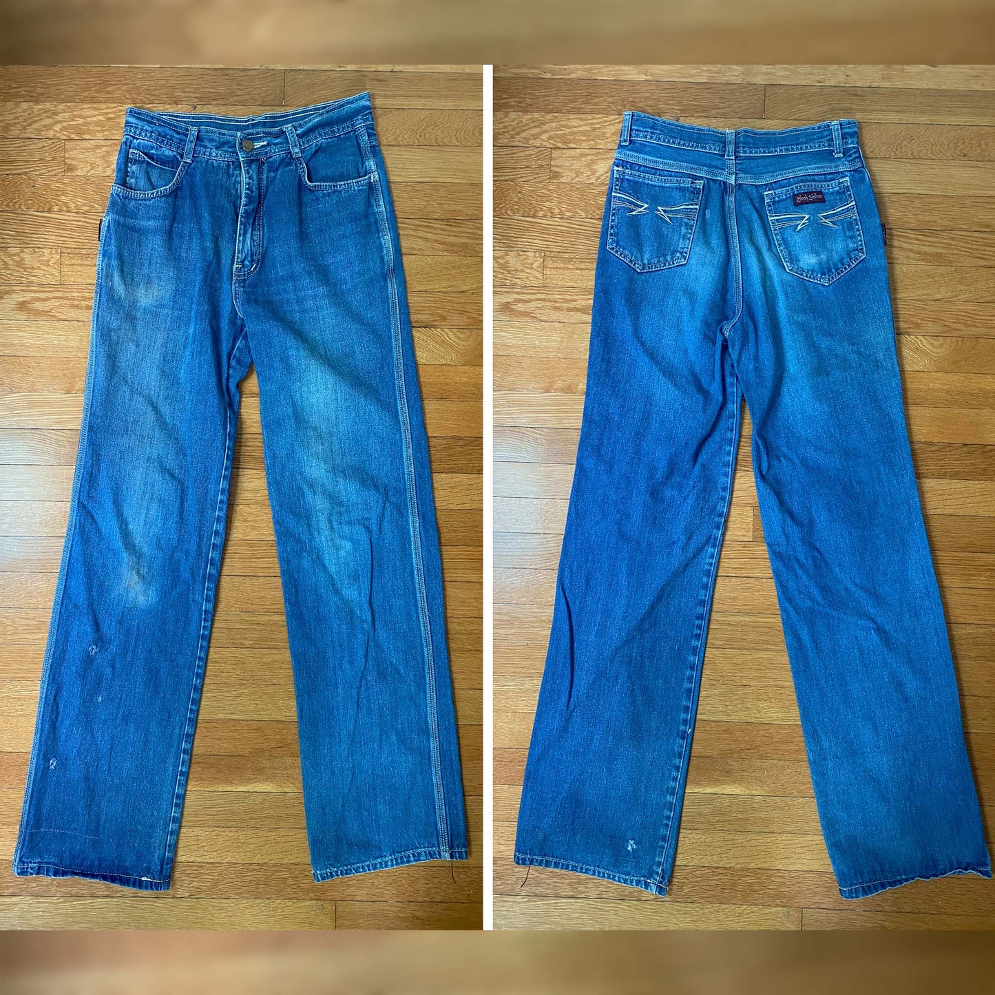 BLACK STALLION vintage 70s straight leg denim jeans / 29" waist