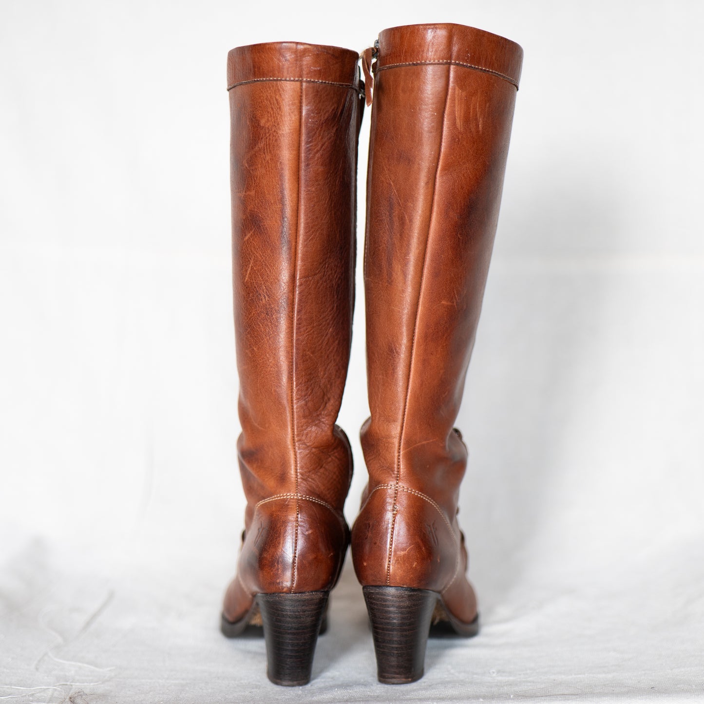vintage 80s FRYE lace up tall leather boots / size 5.5