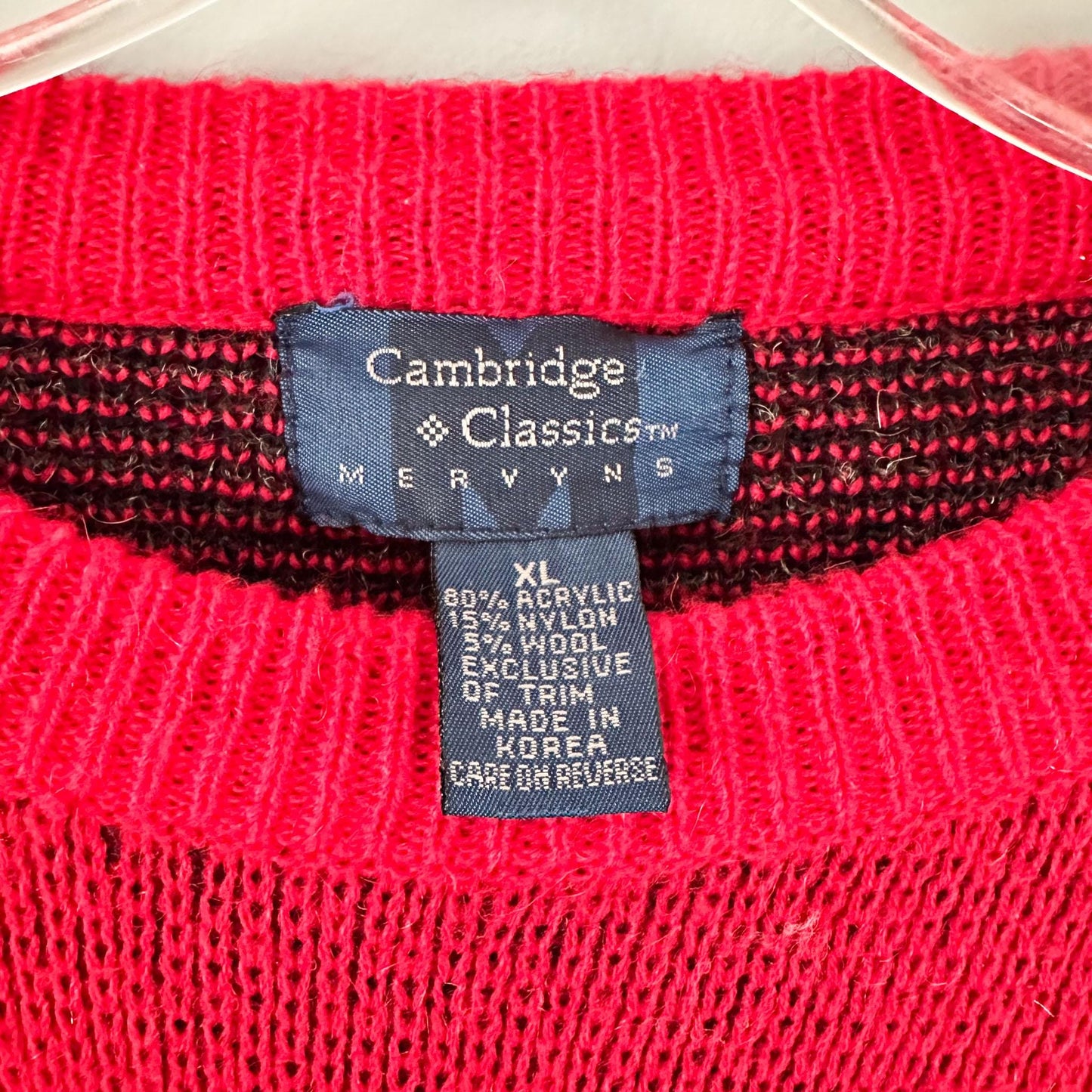 vintage 80s festive wool blend holiday sweater