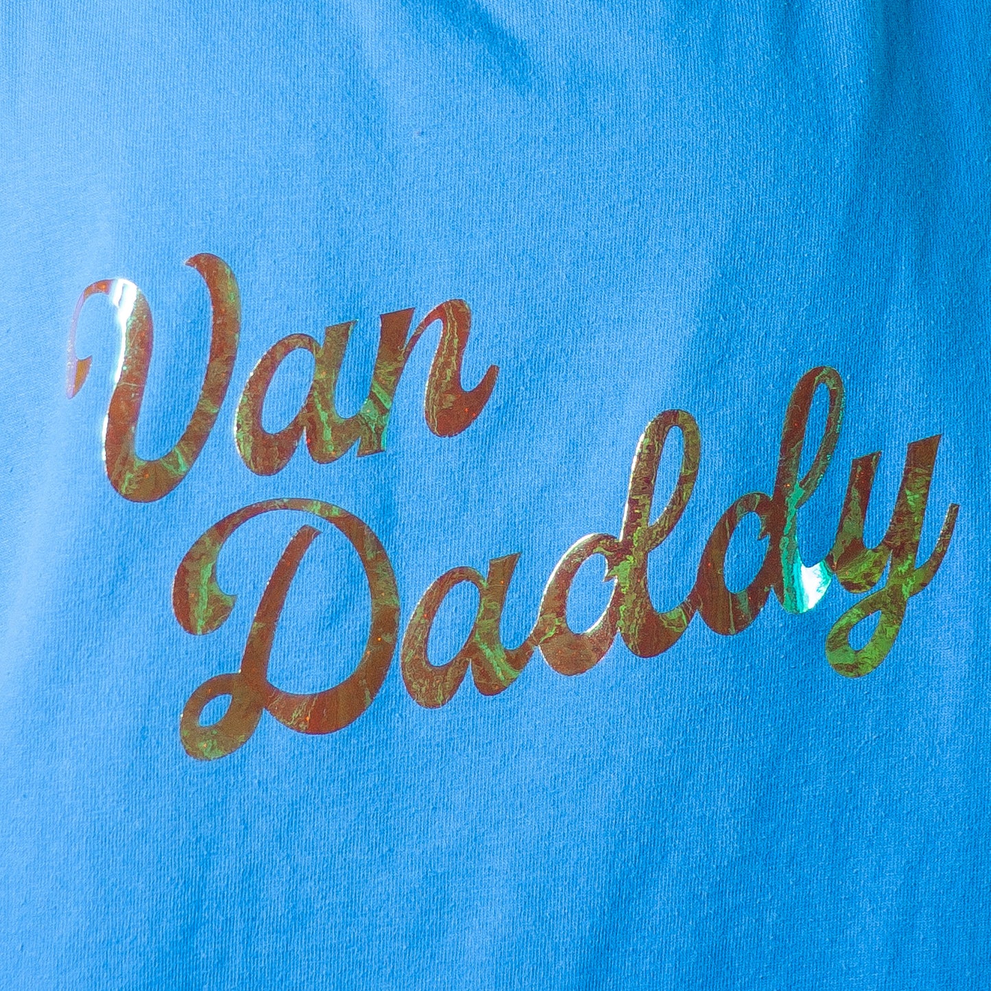 VAN DADDY iridescent turquoise tank