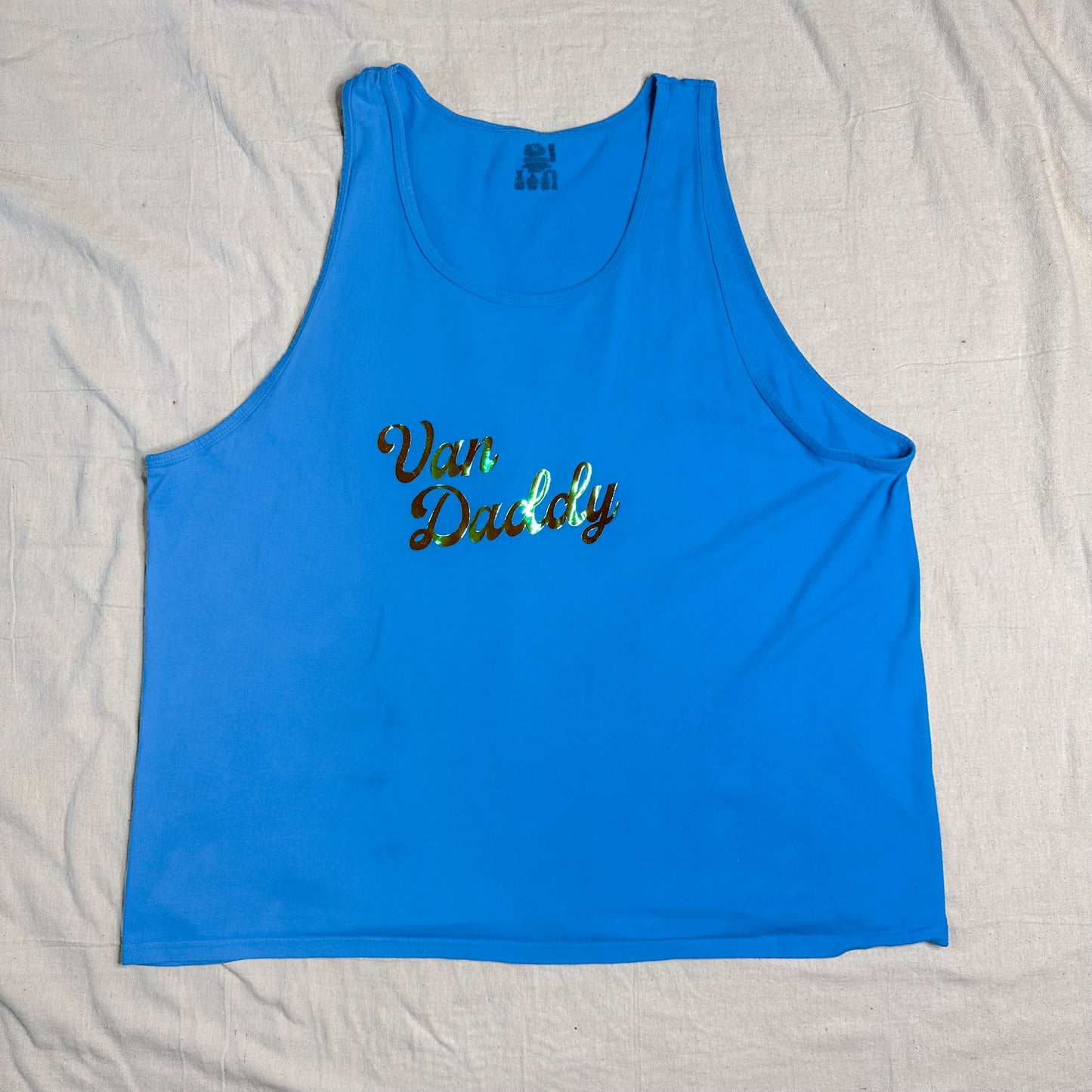 VAN DADDY iridescent turquoise tank