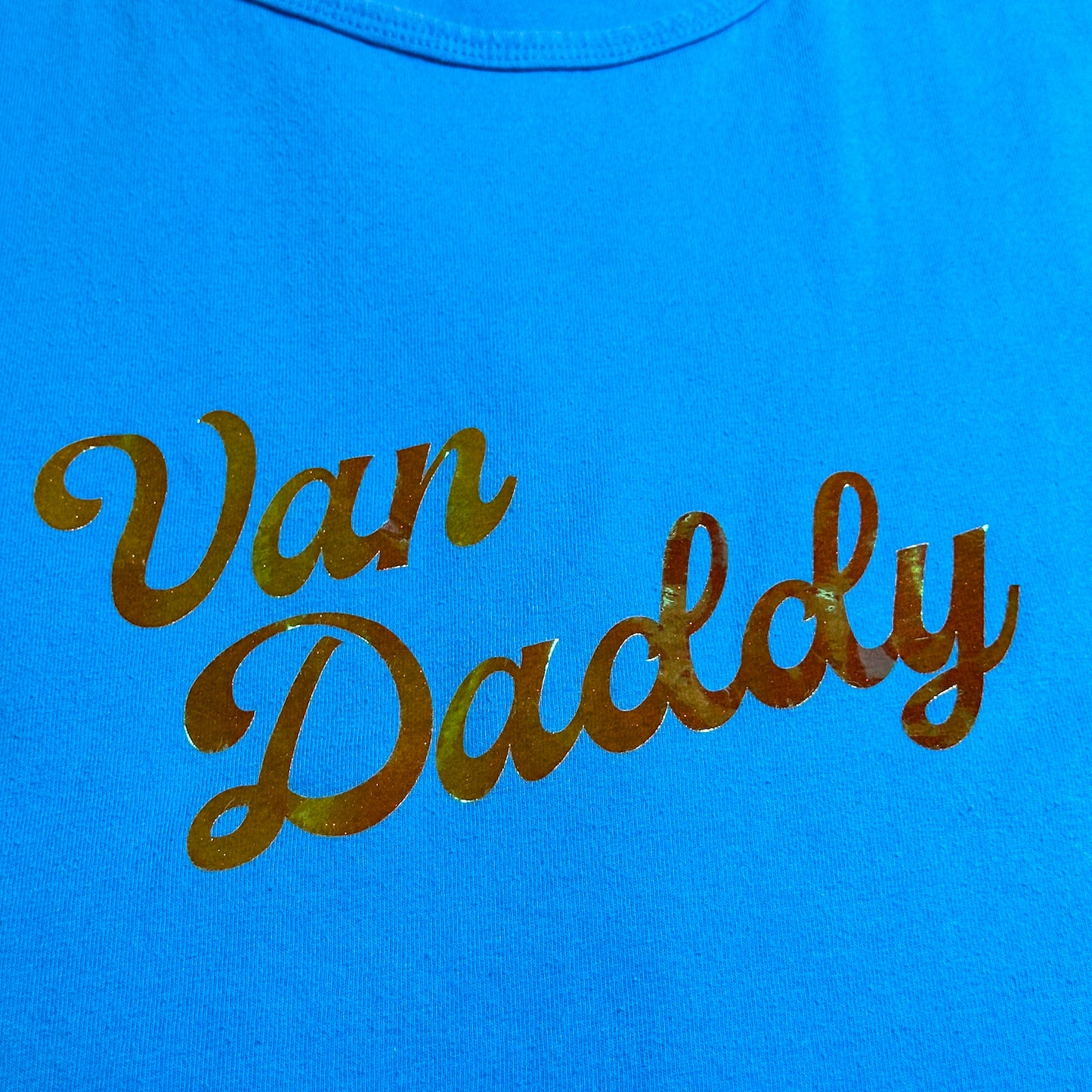 VAN DADDY iridescent turquoise tank