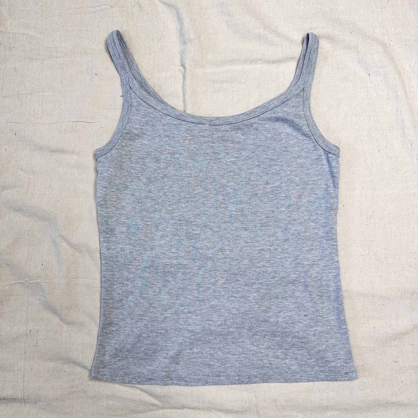 VINTAGE BABE upcycled Benetton grey basic tank