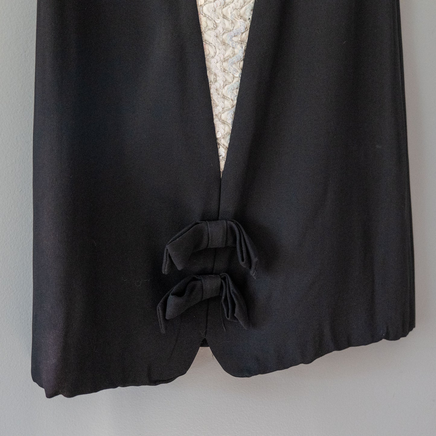 vintage 60s black + white sequin dress