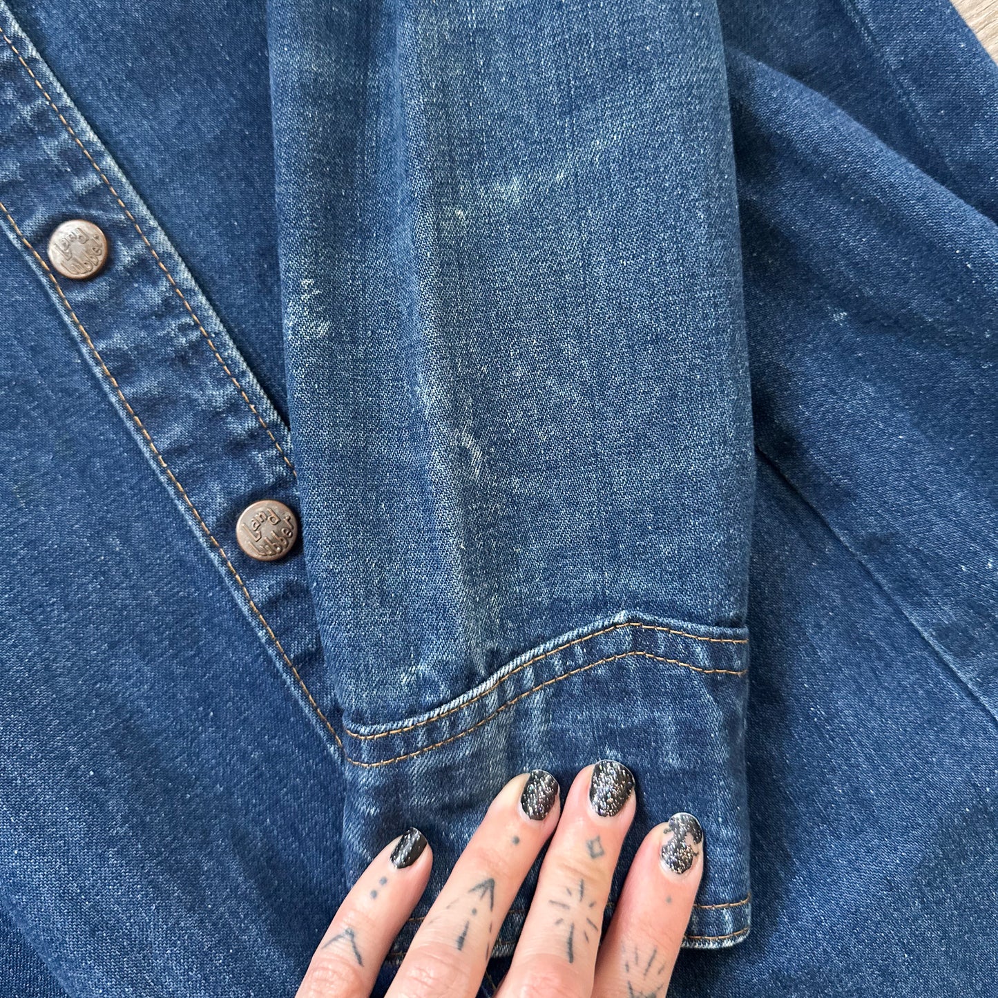 vintage 70s landlubber denim dress