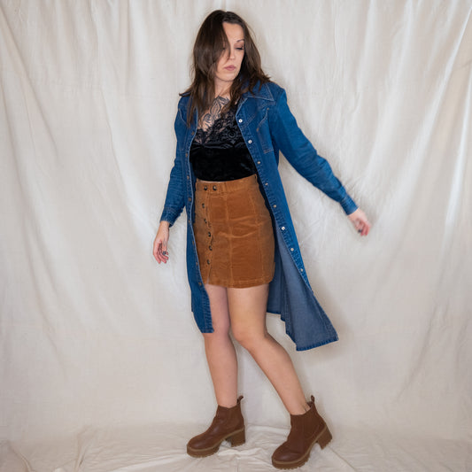 vintage 70s landlubber denim dress