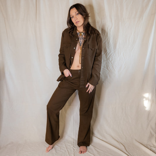 vintage 1970s levi's blazer and flare pants 2pc suit