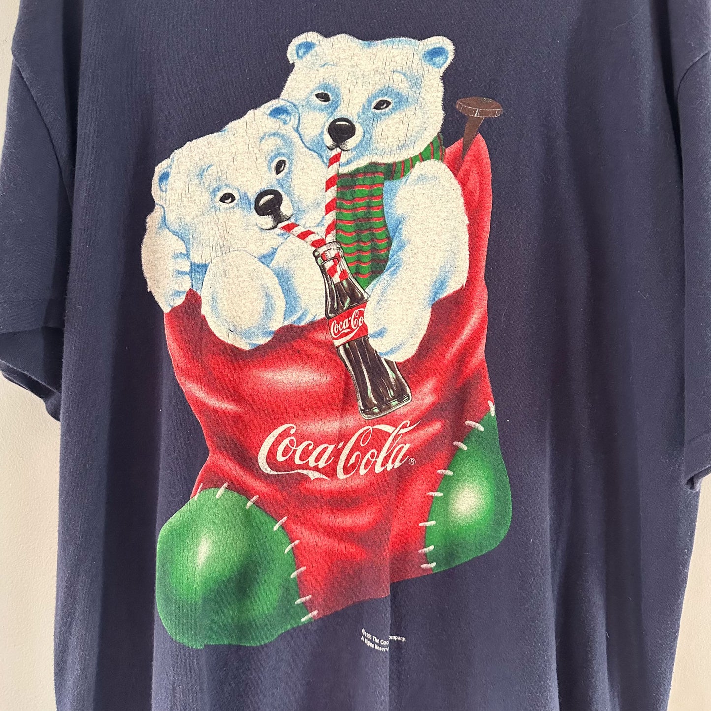 vintage 1995 coca cola polar bear holiday t-shirt