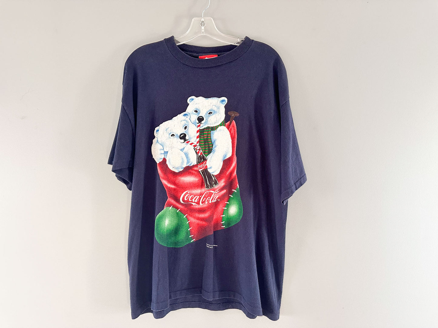 vintage 1995 coca cola polar bear holiday t-shirt