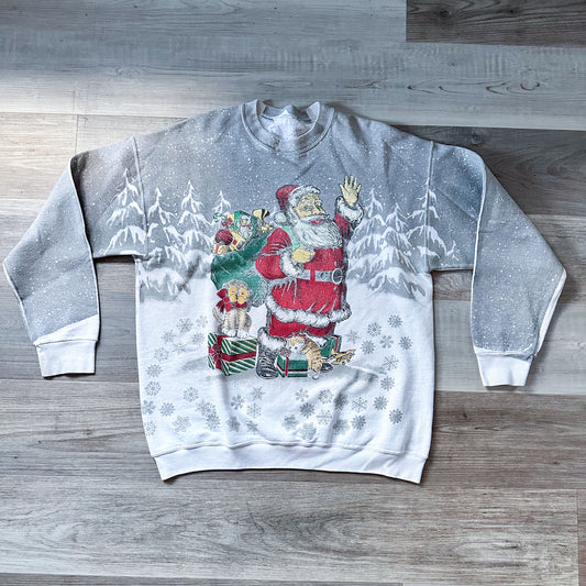 vintage 80s festive wintery christmas graphic pullover sweatshirt