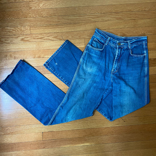 BLACK STALLION vintage 70s straight leg denim jeans / 29" waist