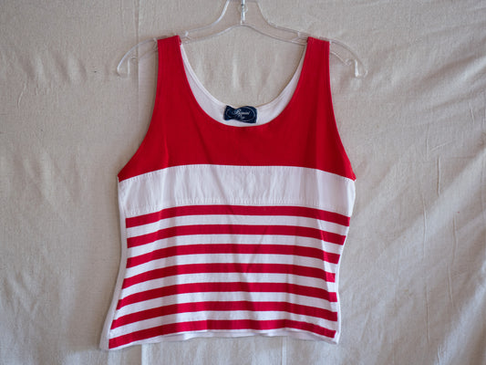 vintage 80s red & white striped tank